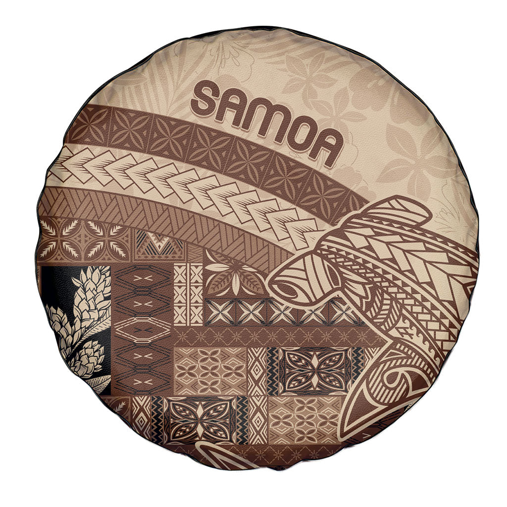 Samoa Mamanu Siapo Mocha Spare Tire Cover Tatau Malie LT7 - Polynesian Pride