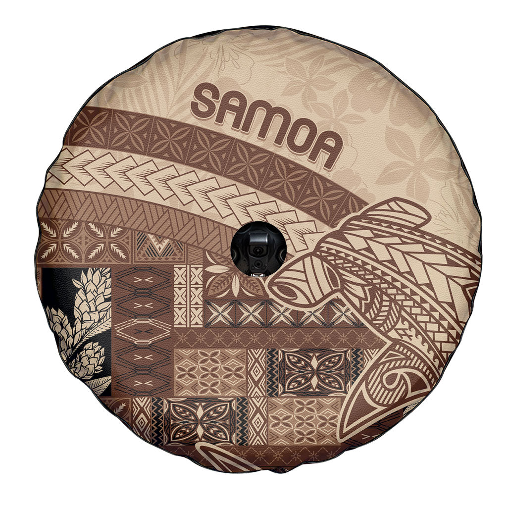 Samoa Mamanu Siapo Mocha Spare Tire Cover Tatau Malie LT7 - Polynesian Pride