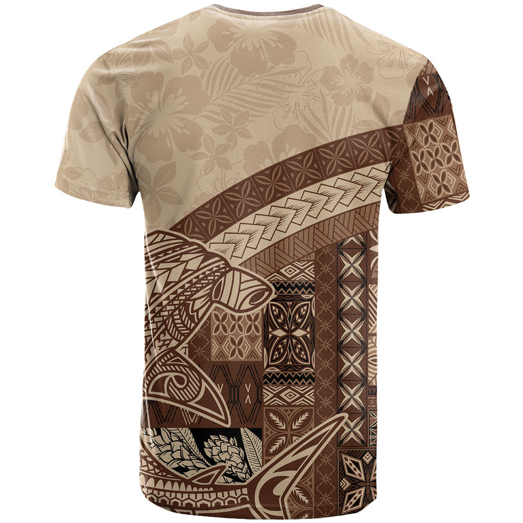 Samoa Mamanu Siapo Mocha T Shirt Tatau Malie LT7 - Polynesian Pride