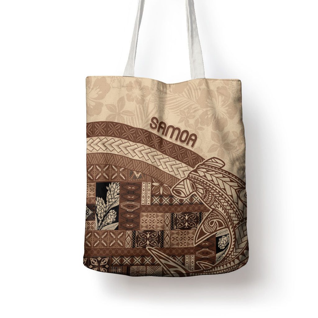 Samoa Mamanu Siapo Mocha Tote Bag Tatau Malie LT7 - Polynesian Pride
