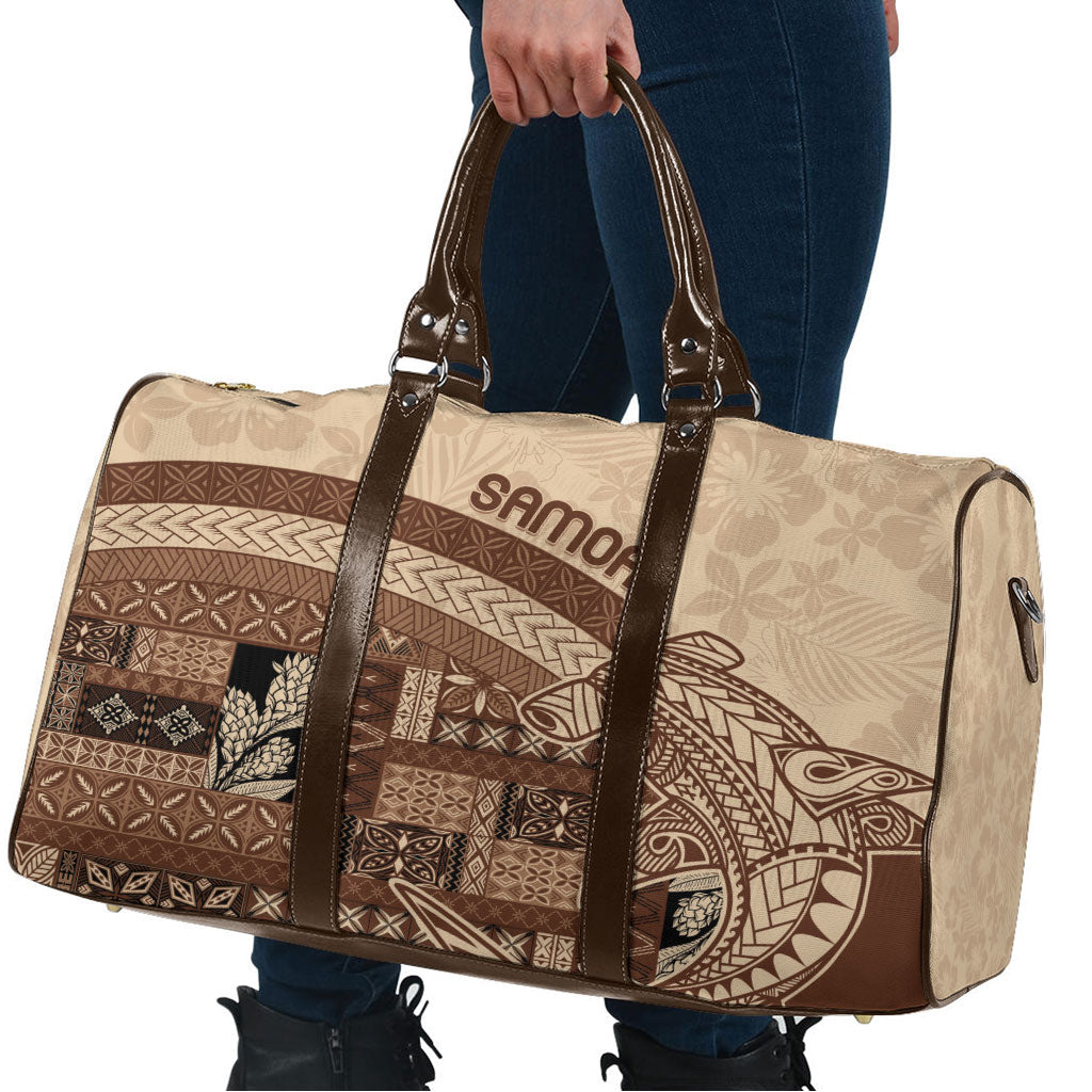 Samoa Mamanu Siapo Mocha Travel Bag Tatau Malie LT7 - Polynesian Pride