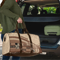 Samoa Mamanu Siapo Mocha Travel Bag Tatau Malie LT7 - Polynesian Pride