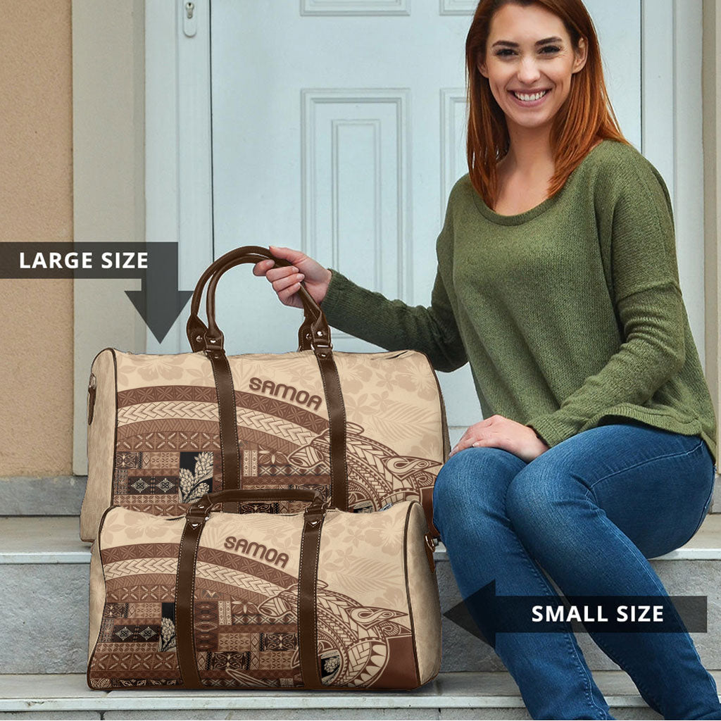 Samoa Mamanu Siapo Mocha Travel Bag Tatau Malie LT7 - Polynesian Pride