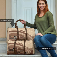 Samoa Mamanu Siapo Mocha Travel Bag Tatau Malie LT7 - Polynesian Pride