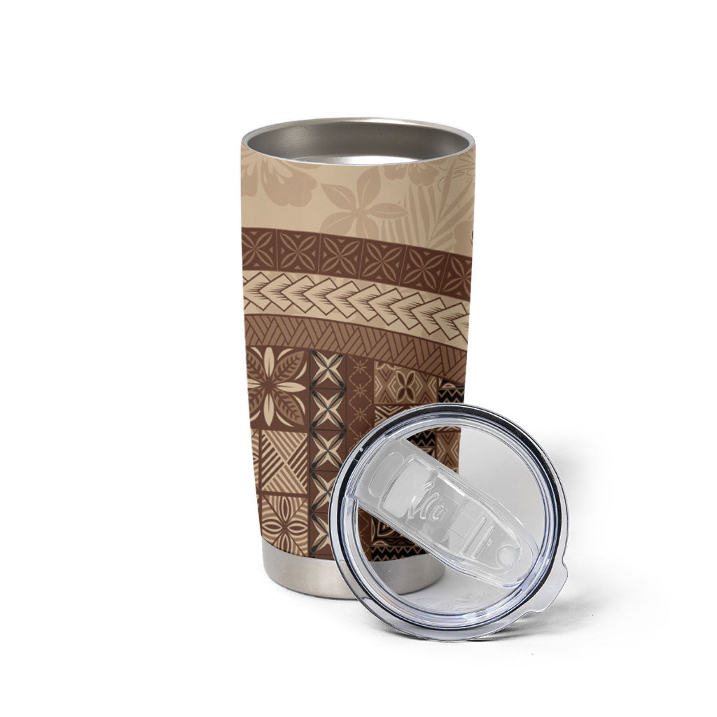 Samoa Mamanu Siapo Mocha Tumbler Cup Tatau Malie LT7 - Polynesian Pride