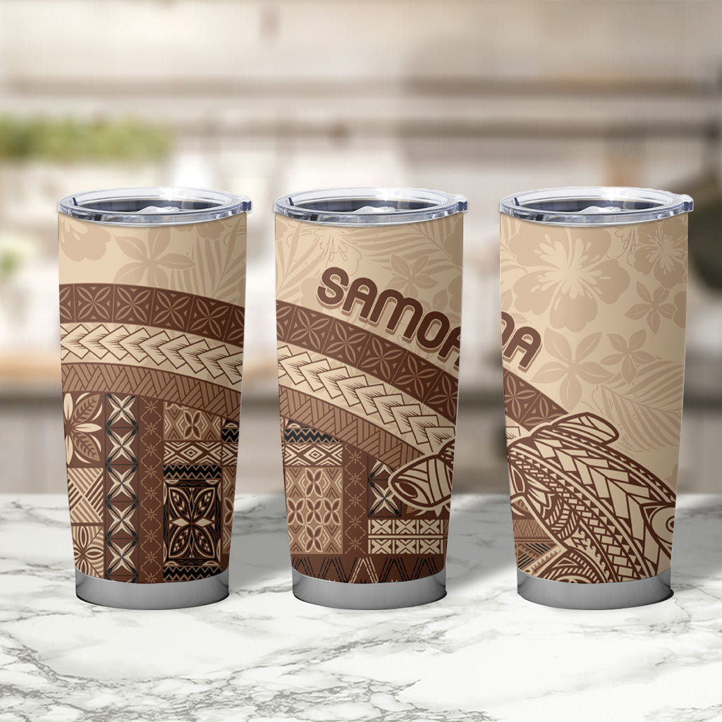 Samoa Mamanu Siapo Mocha Tumbler Cup Tatau Malie LT7 - Polynesian Pride