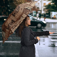 Samoa Mamanu Siapo Mocha Umbrella Tatau Malie LT7 - Polynesian Pride