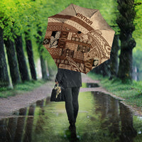 Samoa Mamanu Siapo Mocha Umbrella Tatau Malie LT7 - Polynesian Pride