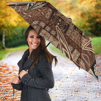 Samoa Mamanu Siapo Mocha Umbrella Tatau Malie LT7 - Polynesian Pride