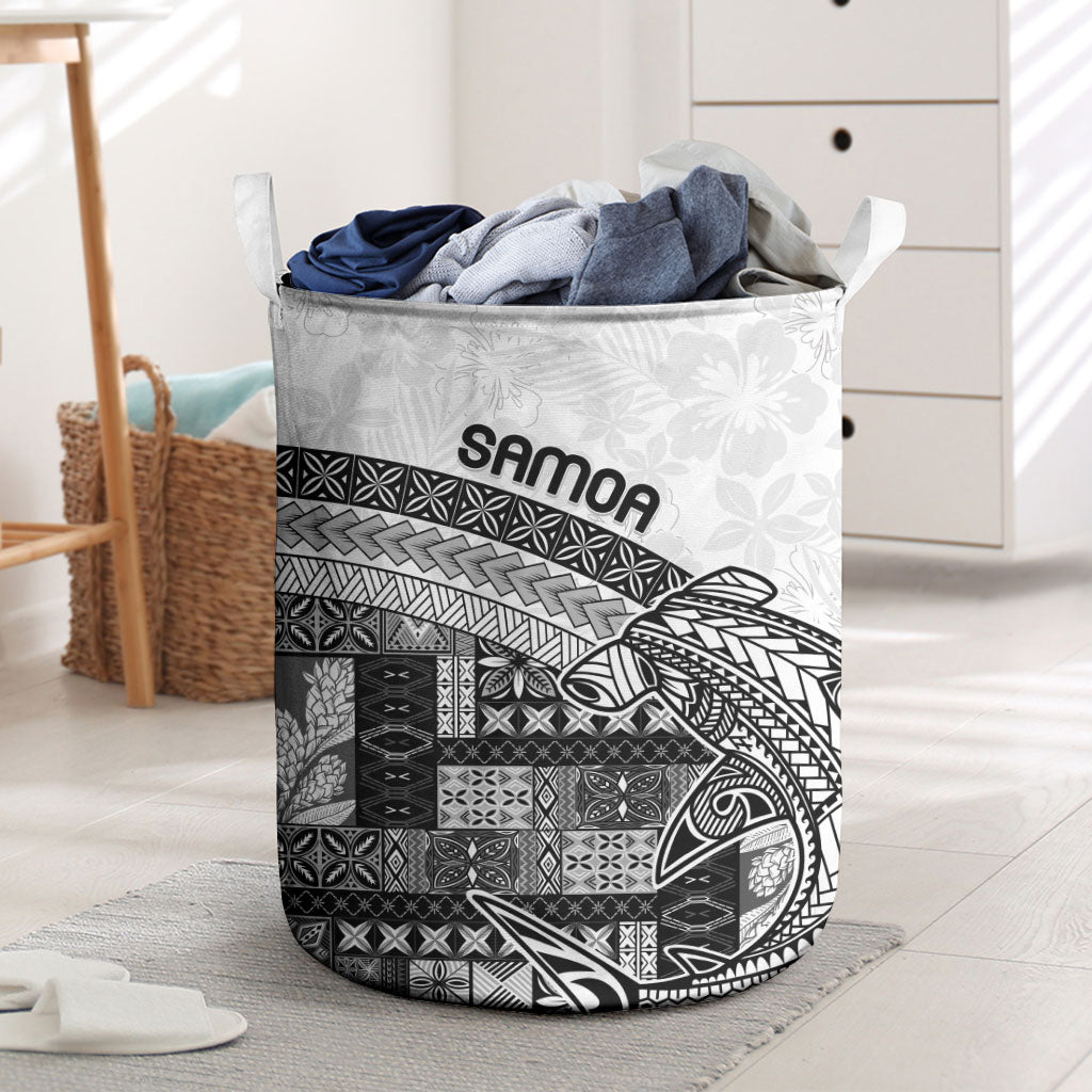 Samoa Mamanu Siapo Classic Black Laundry Basket Tatau Malie LT7 Black - Polynesian Pride