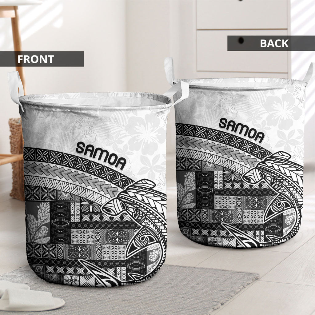 Samoa Mamanu Siapo Classic Black Laundry Basket Tatau Malie LT7 - Polynesian Pride