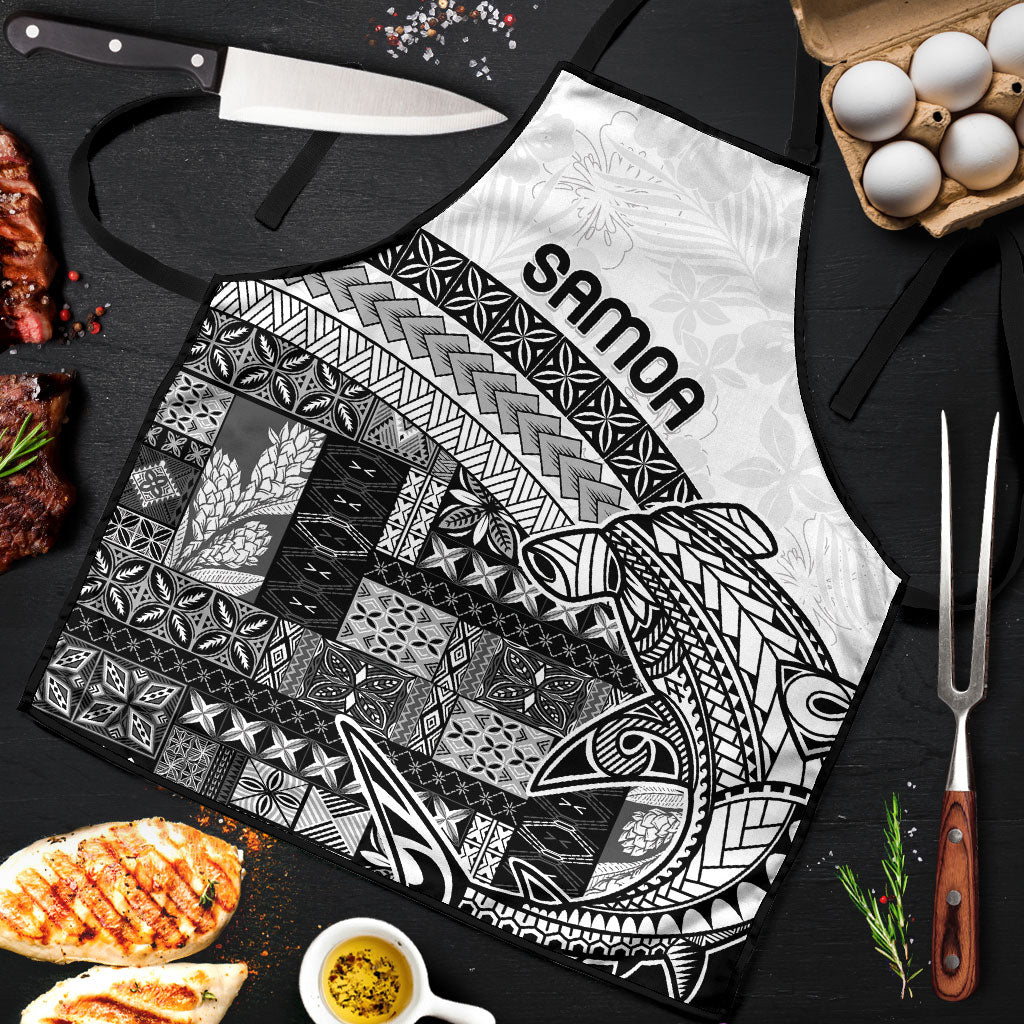 Samoa Mamanu Siapo Classic Black Apron Tatau Malie LT7 Black - Polynesian Pride