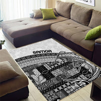 Samoa Mamanu Siapo Classic Black Area Rug Tatau Malie LT7 - Polynesian Pride