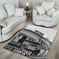 Samoa Mamanu Siapo Classic Black Area Rug Tatau Malie LT7 - Polynesian Pride