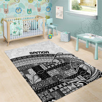 Samoa Mamanu Siapo Classic Black Area Rug Tatau Malie LT7 - Polynesian Pride