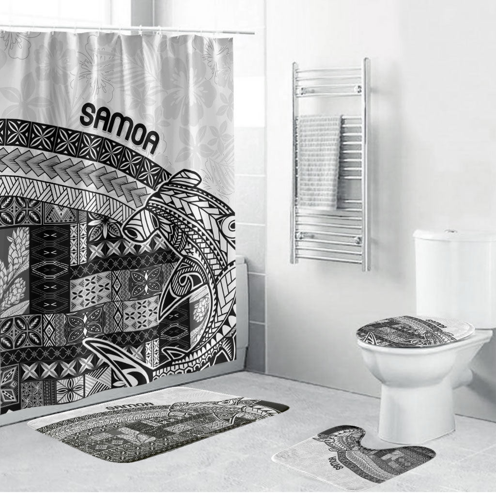 Samoa Mamanu Siapo Classic Black Bathroom Set Tatau Malie LT7 Bathroom Set (4 pcs) Black - Polynesian Pride