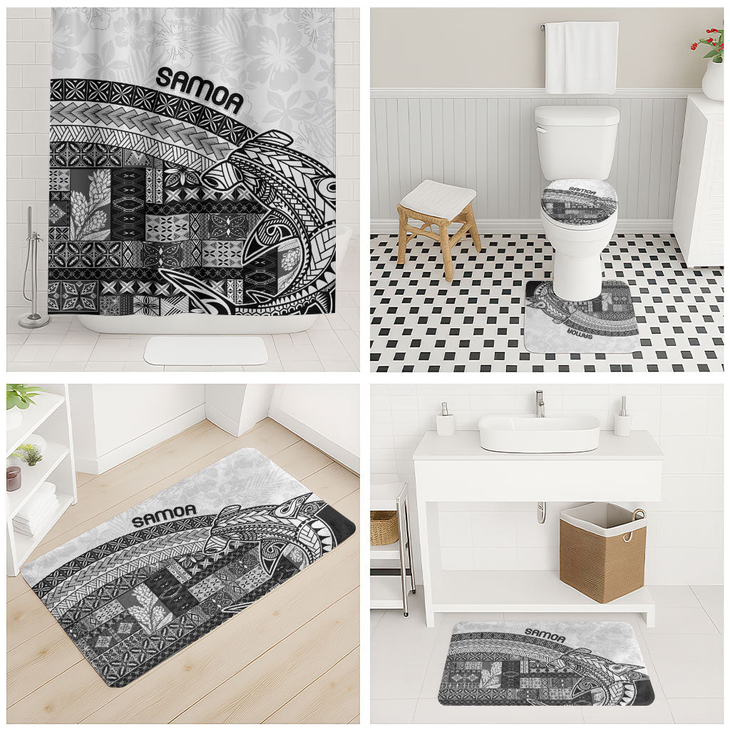 Samoa Mamanu Siapo Classic Black Bathroom Set Tatau Malie LT7 - Polynesian Pride