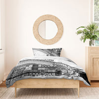 Samoa Mamanu Siapo Classic Black Bedding Set Tatau Malie LT7 - Polynesian Pride