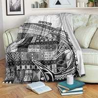 Samoa Mamanu Siapo Classic Black Blanket Tatau Malie LT7 Black - Polynesian Pride
