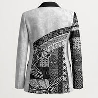 Samoa Mamanu Siapo Classic Black Blazer Tatau Malie LT7 - Polynesian Pride