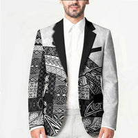 Samoa Mamanu Siapo Classic Black Blazer Tatau Malie LT7 - Polynesian Pride