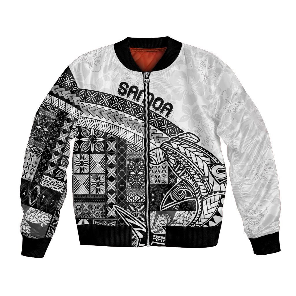 Samoa Mamanu Siapo Classic Black Bomber Jacket Tatau Malie LT7 Unisex Black - Polynesian Pride