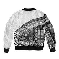Samoa Mamanu Siapo Classic Black Bomber Jacket Tatau Malie LT7 - Polynesian Pride
