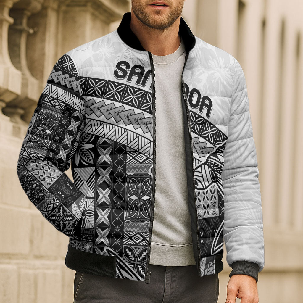 Samoa Mamanu Siapo Classic Black Bomber Puffer Jacket Tatau Malie LT7 - Polynesian Pride