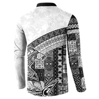 Samoa Mamanu Siapo Classic Black Button Sweatshirt Tatau Malie LT7 - Polynesian Pride