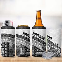 Samoa Mamanu Siapo Classic Black 4 in 1 Can Cooler Tumbler Tatau Malie LT7 - Polynesian Pride