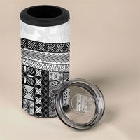 Samoa Mamanu Siapo Classic Black 4 in 1 Can Cooler Tumbler Tatau Malie LT7 - Polynesian Pride