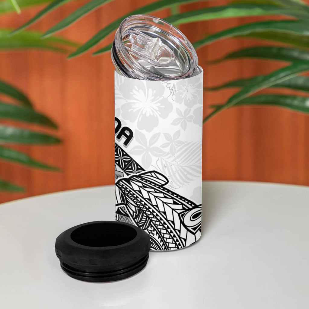 Samoa Mamanu Siapo Classic Black 4 in 1 Can Cooler Tumbler Tatau Malie LT7 - Polynesian Pride