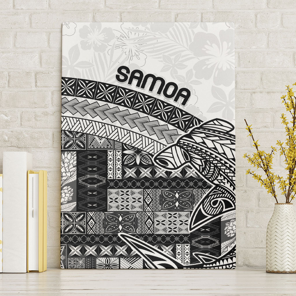 Samoa Mamanu Siapo Classic Black Canvas Wall Art Tatau Malie LT7 Without Frame Black - Polynesian Pride