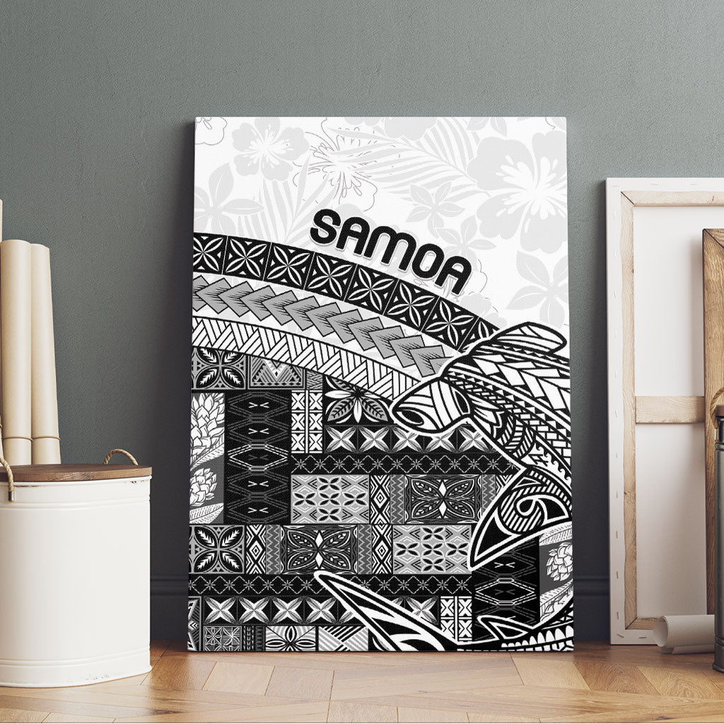 Samoa Mamanu Siapo Classic Black Canvas Wall Art Tatau Malie LT7 - Polynesian Pride