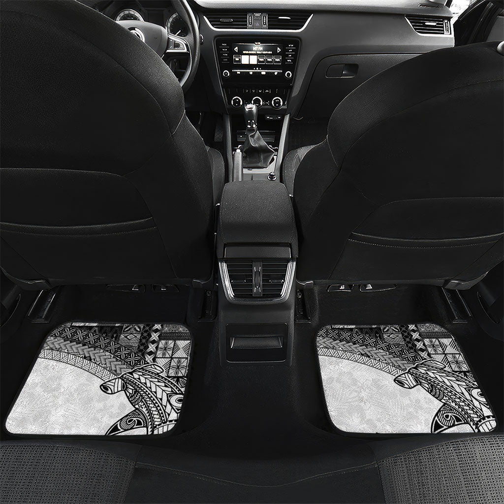 Samoa Mamanu Siapo Classic Black Car Mats Tatau Malie LT7 Set 2pcs - Back Black - Polynesian Pride