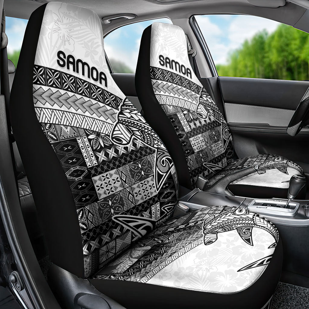Samoa Mamanu Siapo Classic Black Car Seat Cover Tatau Malie LT7 - Polynesian Pride
