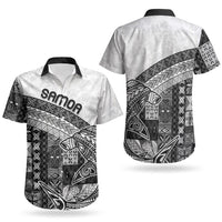 Samoa Mamanu Siapo Classic Black Couples Matching Summer Maxi Dress and Hawaiian Shirt Tatau Malie LT7 - Polynesian Pride