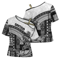 Samoa Mamanu Siapo Classic Black Cross Shoulder Shirt Tatau Malie LT7 - Polynesian Pride