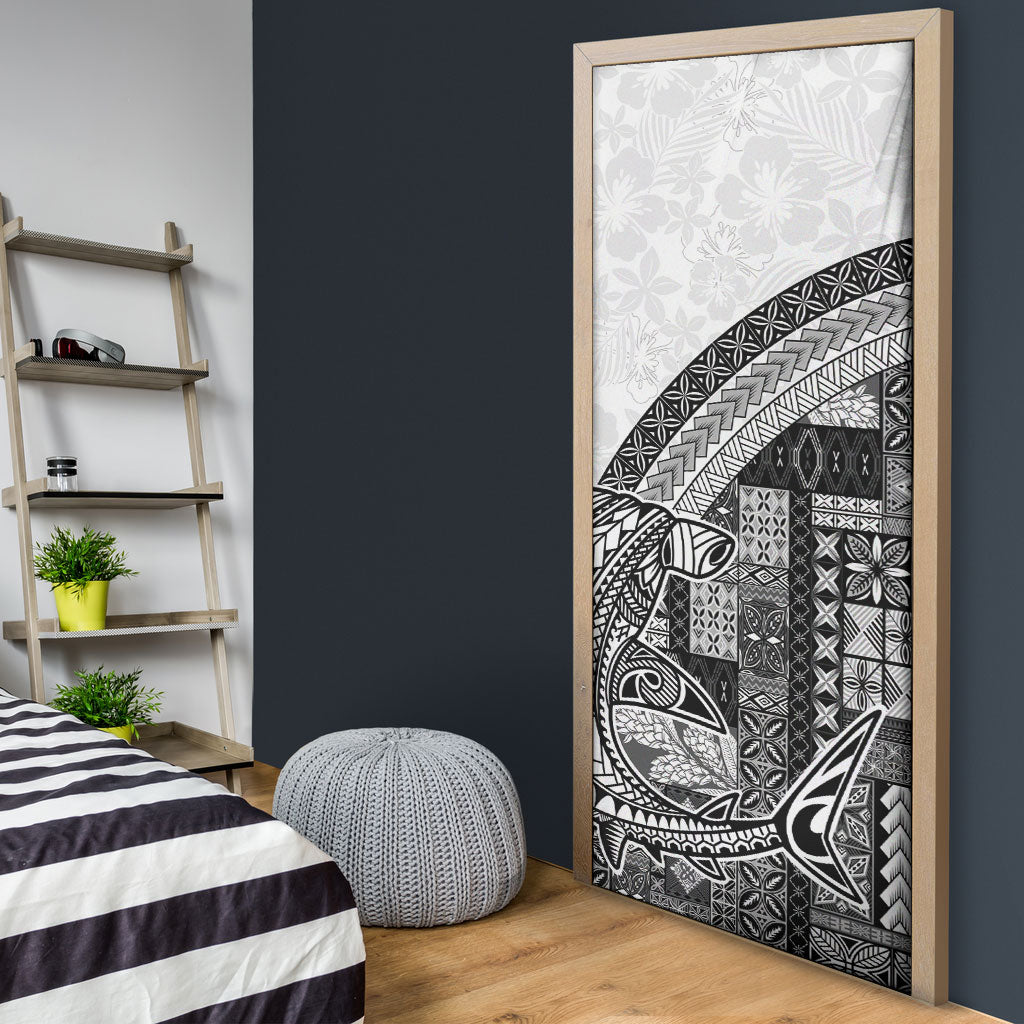 Samoa Mamanu Siapo Classic Black Door Cover Tatau Malie LT7 - Polynesian Pride