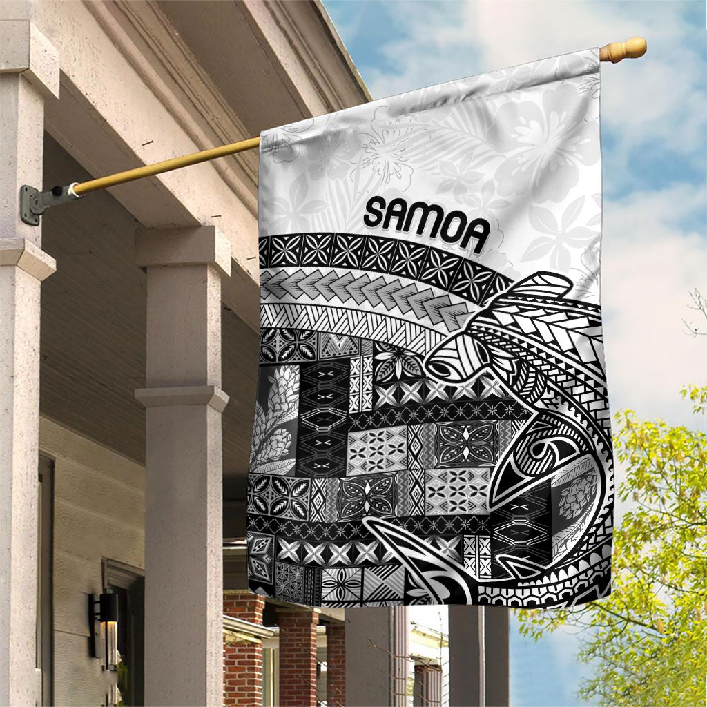 Samoa Mamanu Siapo Classic Black Garden Flag Tatau Malie LT7 House Flag Black - Polynesian Pride