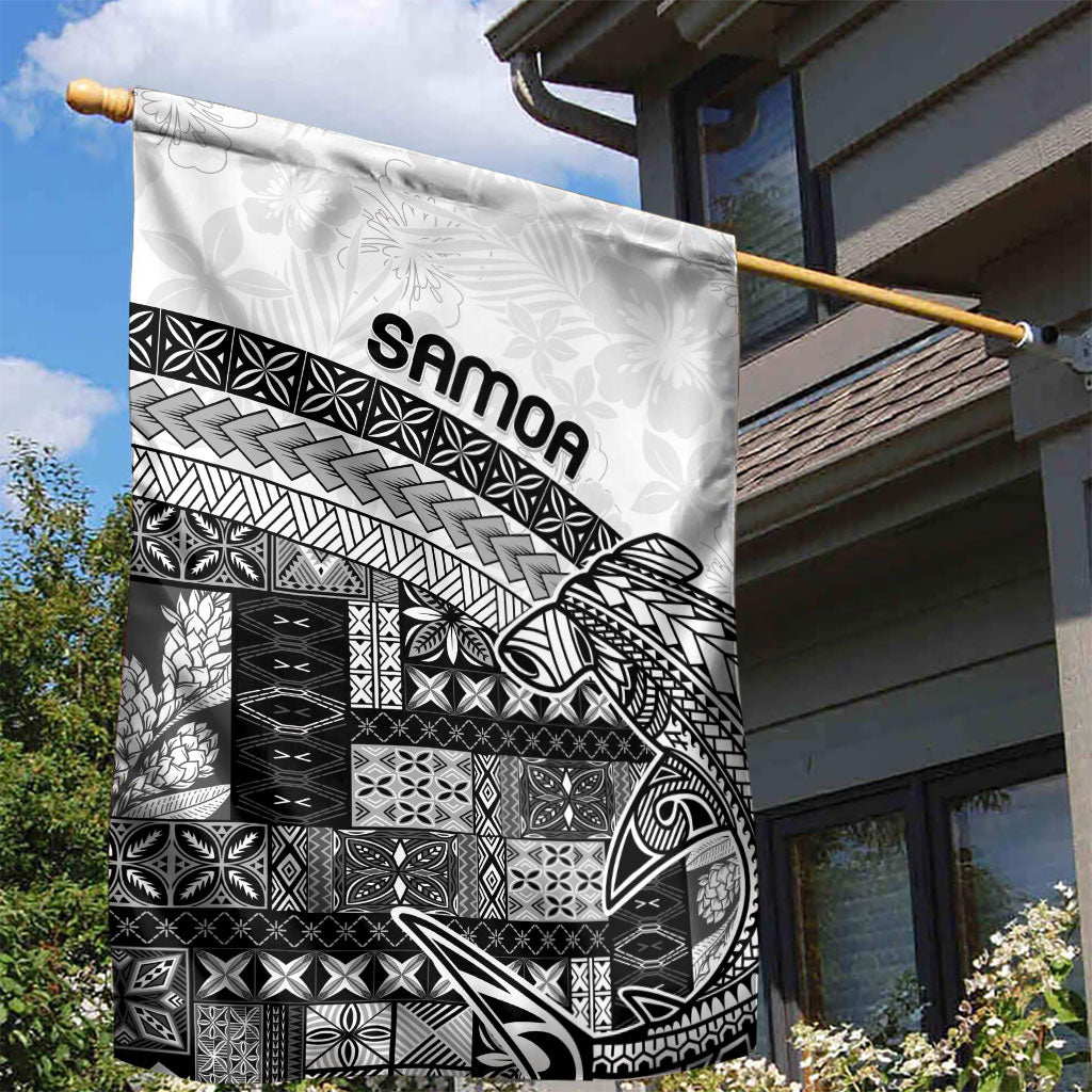 Samoa Mamanu Siapo Classic Black Garden Flag Tatau Malie LT7 - Polynesian Pride