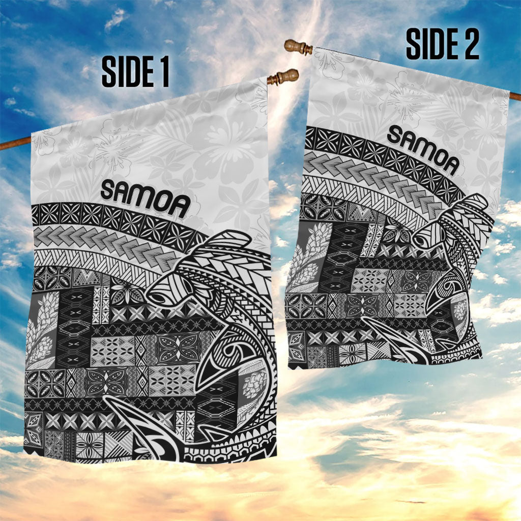 Samoa Mamanu Siapo Classic Black Garden Flag Tatau Malie LT7 - Polynesian Pride