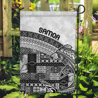 Samoa Mamanu Siapo Classic Black Garden Flag Tatau Malie LT7 Garden Flag Black - Polynesian Pride