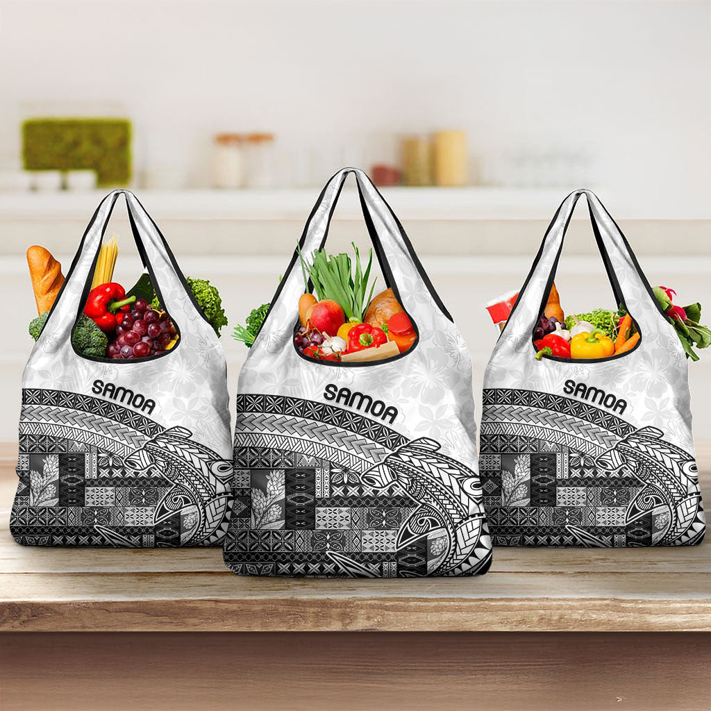 Samoa Mamanu Siapo Classic Black Grocery Bag Tatau Malie LT7 3-pack One Size Black - Polynesian Pride