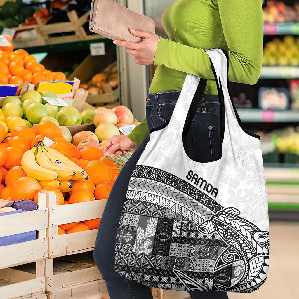 Samoa Mamanu Siapo Classic Black Grocery Bag Tatau Malie LT7 - Polynesian Pride
