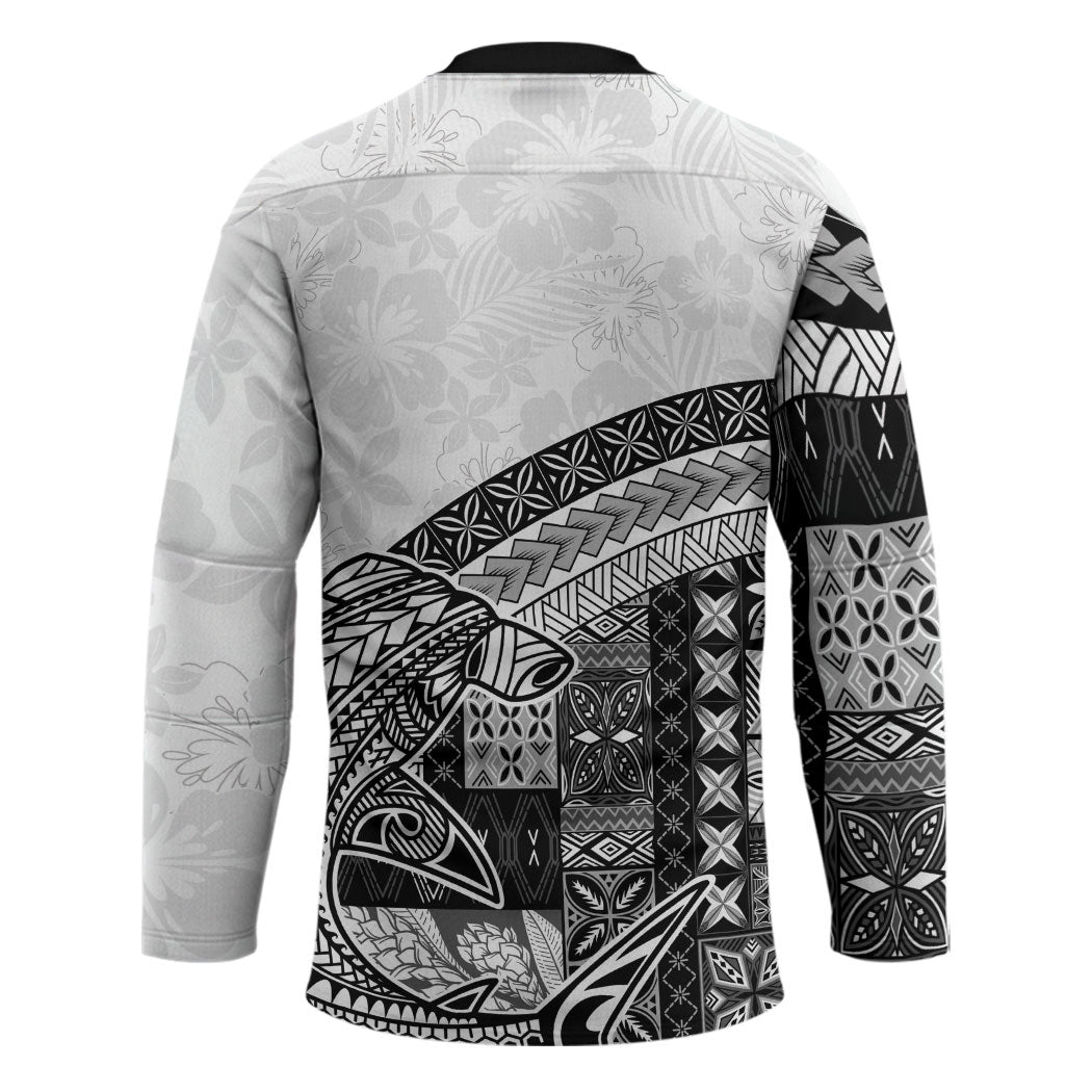 Samoa Mamanu Siapo Classic Black Hockey Jersey Tatau Malie LT7 - Polynesian Pride