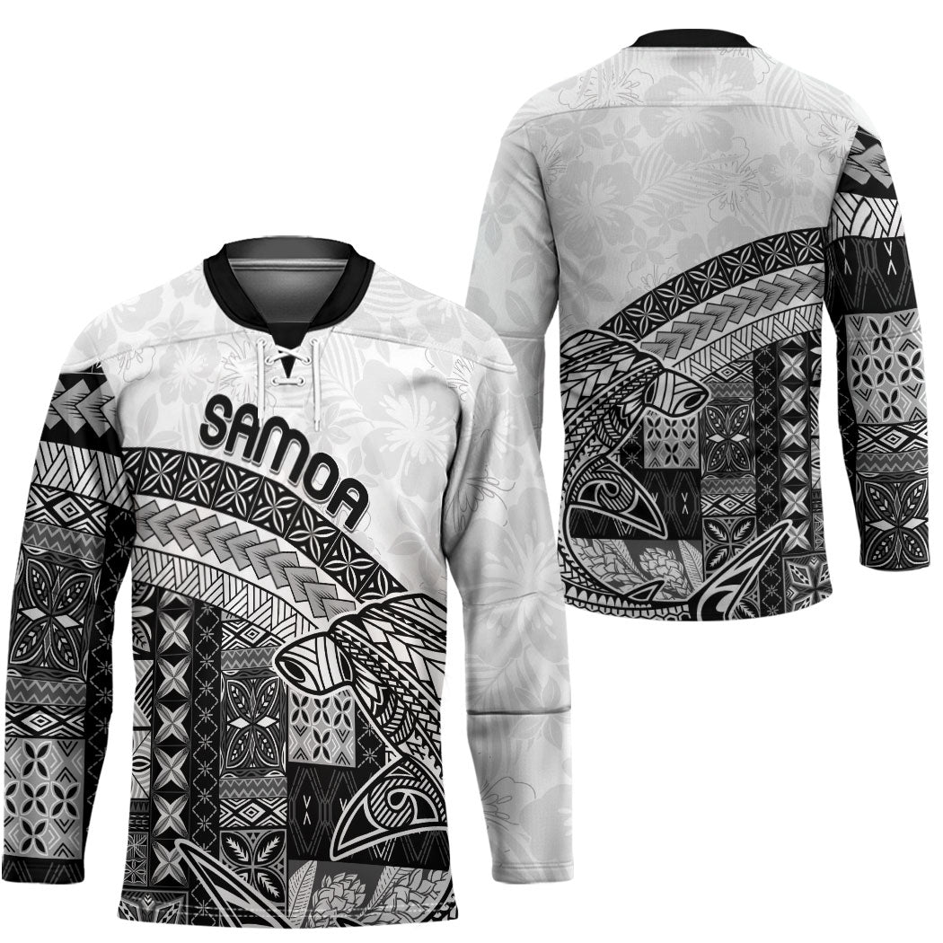 Samoa Mamanu Siapo Classic Black Hockey Jersey Tatau Malie LT7 - Polynesian Pride