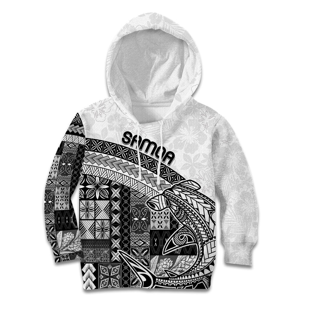Samoa Mamanu Siapo Classic Black Kid Hoodie Tatau Malie LT7 Hoodie Black - Polynesian Pride