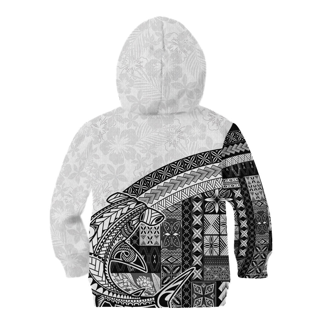 Samoa Mamanu Siapo Classic Black Kid Hoodie Tatau Malie LT7 - Polynesian Pride