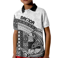 Samoa Mamanu Siapo Classic Black Kid Polo Shirt Tatau Malie LT7 Kid Black - Polynesian Pride